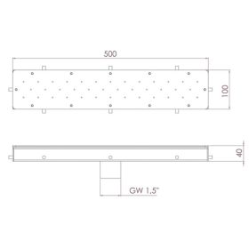 Pezsgőlap fóliás medencéhez, 500mm