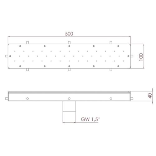 Pezsgőlap fóliás medencéhez, 500mm