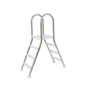 Kétágú rozsdamentes létra 5 + 5 fokos, 1,5m magasságig