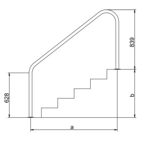 Korlát FX-05, 660 x 1219mm AISI316