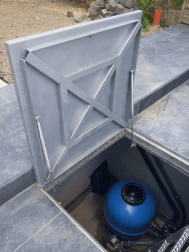 Aknafedél 600/25 teleszkópos AISI304