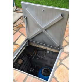 Aknafedél 600/65H teleszkópos AISI304