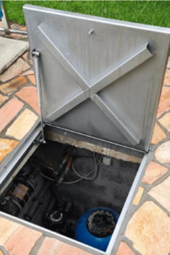 Aknafedél 600/65H teleszkópos AISI304