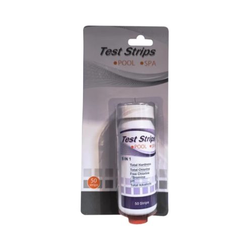 Vízelemző tesztcsíkos pH, TCl, FrCl/Br, TA, TH, 50db