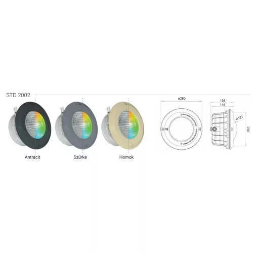 Reflektor STD2002 fóliás homok SMD WHITE LED 30W/12V