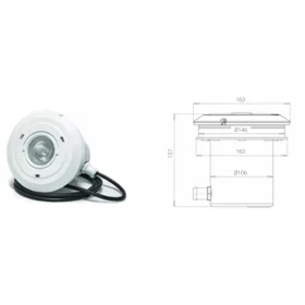 Reflektor MINI2008 36 WHITE SMD LED betonos 6W/12V