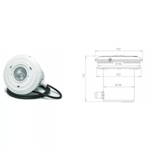 Reflektor MINI2008 36 RGB SMD LED betonos 6W/12V