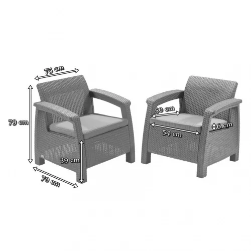 CORFU DUO SET FOTELEK