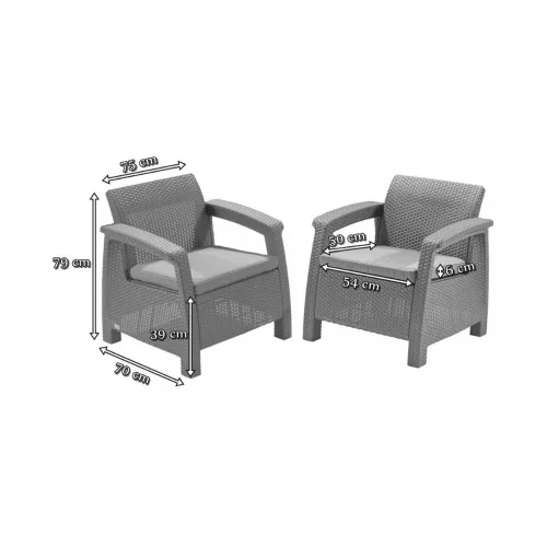 CORFU DUO SET FOTELEK