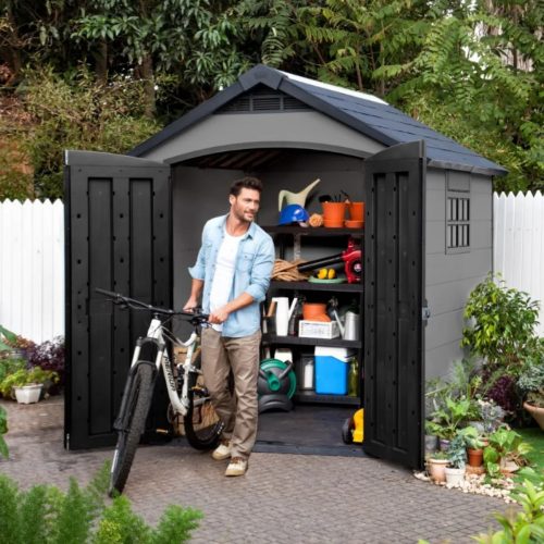 Premier 757 kerti szerszámos ház barnás szürke