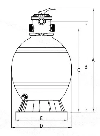 Basic Ø450mm 8m3/h Top 1 1/2"