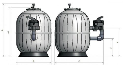 Aquarius TOP Ø620 14m3/h 1 1/2"