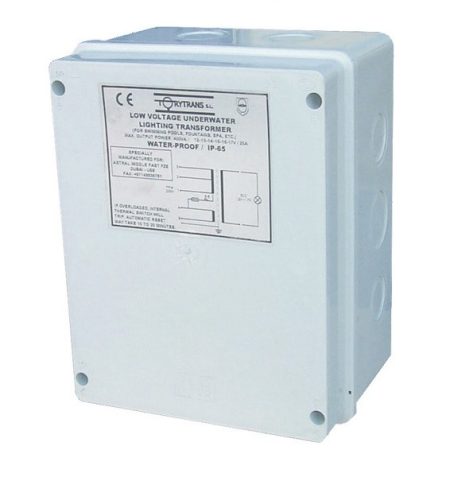 IP-65-ös védettségű biztonsági transzformátor 130 VA 220-240V 12 V (100W)