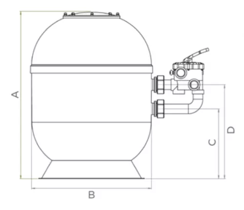 Pacific Side Ø620 15m3/h 1 1/2"