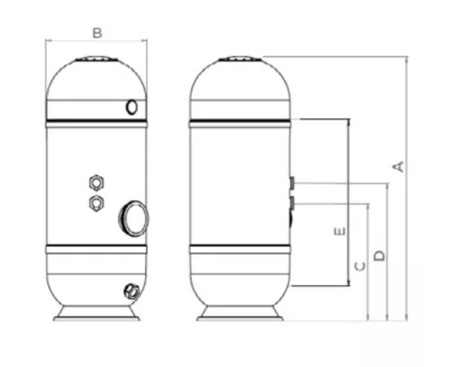 BARENT 1m Ø750 Side D90/D90