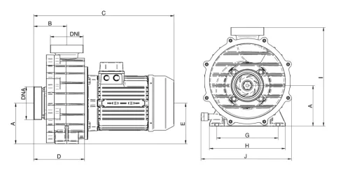 IE3 Bravus 550 72m3/h H=10m 5,5HP 230/400V