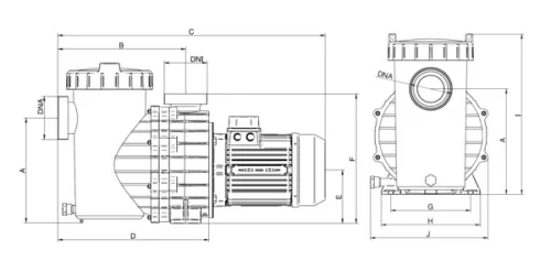 IE3 Supra 300 52m3/h H=10m 3,0HP 230/400V