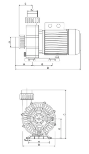 AQUAJET Mini 21m3/h H-12m 1,5HP 230V