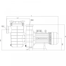 AQUAFILT 50m3/h H-8m 3HP 230V/400V