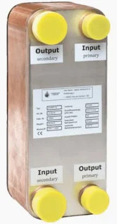 Lemezes hőcserélő D-PWT 50 kW / 55°C