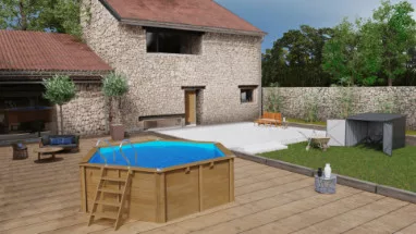 GRE famedence szett  Vanille II. 400 x 119 cm kerek (sokszög)