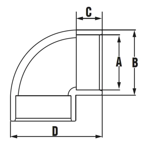 Könyök 90º D 280 PN10