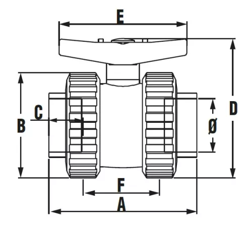 Golyóscsap Bidirectional BB D 032 PN 16