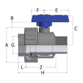 Golyóscsap KM/BM D 3/8" x 3/8" PN 16