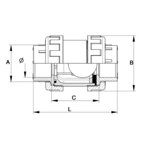 Golyós visszacsapó szelep D20