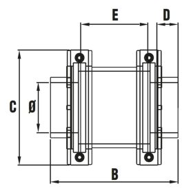 Átlátszó csőszakasz D 200 PN 10