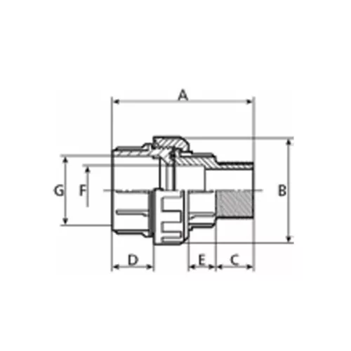 Réz menetes hollander KB D 063x2" PN 16