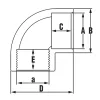Könyök BM 90º D 050x6/4" PN16