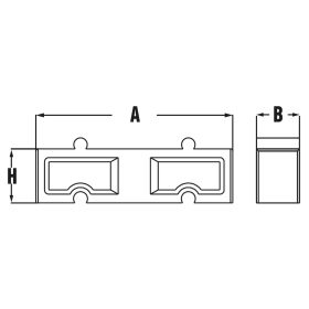 Műanyag csőbilincs távtartó D110-125