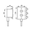 Beépítő inox doboz 2 piezo kapcsolóhoz