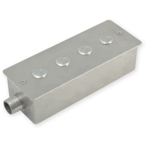 Beépítő inox doboz 4 piezo kapcsolóhoz