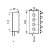 Beépítő inox doboz 4 piezo kapcsolóhoz