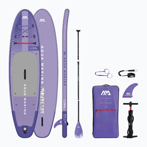 Coral (Night Fade) - Prémium All-around iSUP, 3.1m/12cm, karbon/üvegszálas hybrid PASTEL evezővel, spirális bokapánttal és hord pánttal 