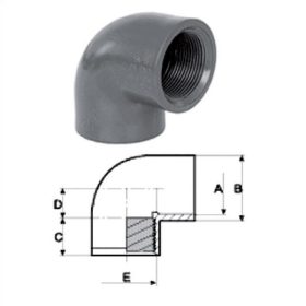 PVC Belsőmenetes könyök D50CH PVC Belsőmenetes könyök D50CH