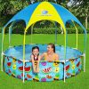 Bestway PANAMA nyolcszögletű fémvázas medence szett, 40-es UV szűrős árnyékolóval, beépített zuhannyal 244 × 51 cm