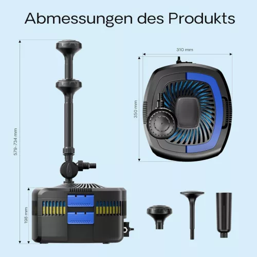 AQUAFORTE szökőkút UV-val és szűrővel 46watt