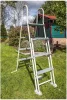GRE 610 x 375 x 120 cm külső merevítő lábbal, fa minta (komplett szett) SÉRÜLT CSOMAG!