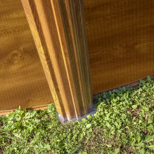 GRE 610 x 375 x 120 cm külső merevítő lábbal, fa minta (komplett szett) SÉRÜLT CSOMAG!