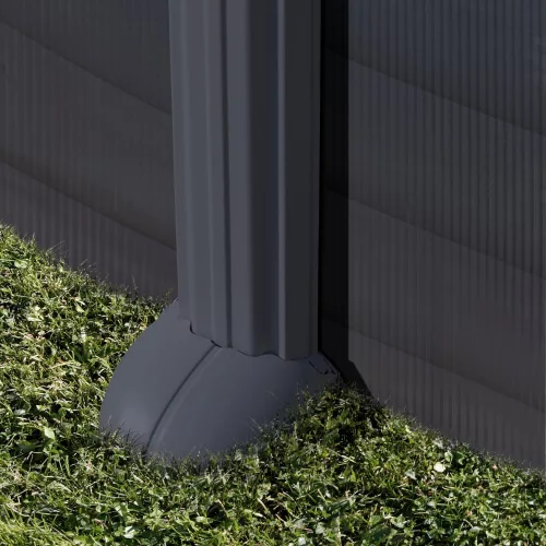 GRE 610 x 375 x 132 cm külső merevítő lábbal, grafit szürke. (komplett szett)