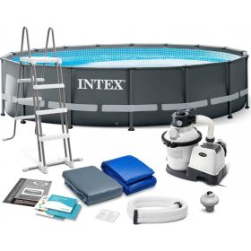   Intex Ultra XTR Frame csővázas medence szett 732 x 132 cm - homokszűrővel (26340)
