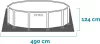 Intex Grafit szürke csővázas medence szett 478 x 124 cm + homokszűrő (26384)