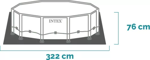 Intex Prisma medence csővázas, kör akakú 305 x 76 cm - vízforgató nélkül (26700)