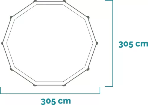 Intex Prisma medence csővázas, kör alakú 305 x 76 cm + papírbetétes szűrő (26702)