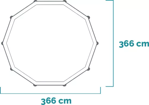 Intex Prisma medence csővázas, kör alakú 366 x 76 cm - vízforgató nélkül (26710)