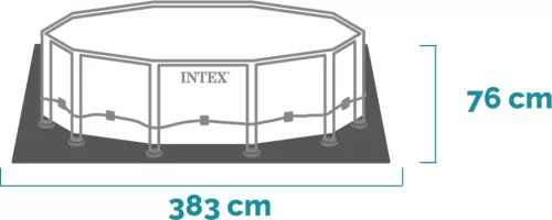 Intex Prisma medence csővázas, kör alakú 366 x 76 cm + papírbetétes szűrő (26712)