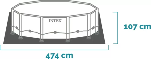 Intex Prisma csővázas kör alakú medence szett 457 x 107 cm (26724)